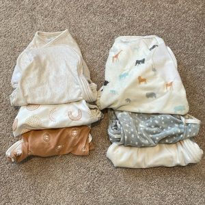 Aden + Anais 6(!!) Velcro Swaddles 0-3 months